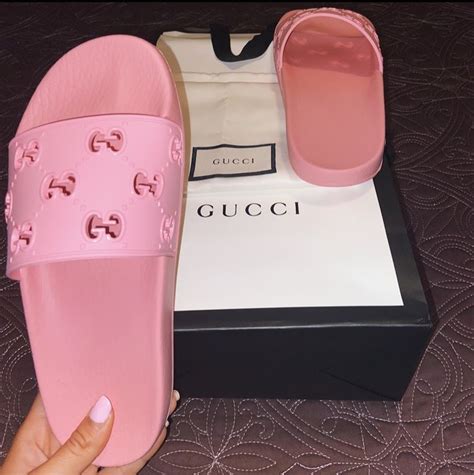 gucci signature candy pink|Gucci Slides for Women .